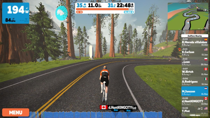 What goes for the road goes for Zwift too: just keep pushing…