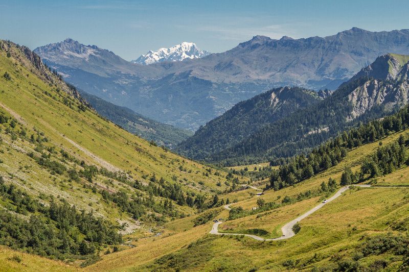Fransa'nın Dauphiné Alpleri'ndeki Col du Glandon.