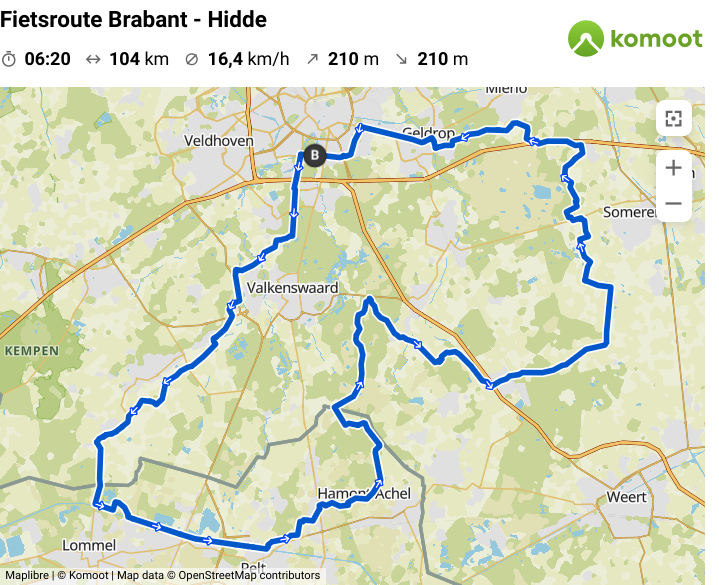 fietsroute Noord-Brabant