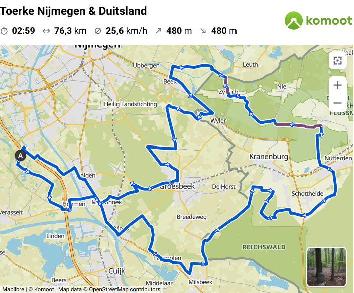 racefiets route Gelderland