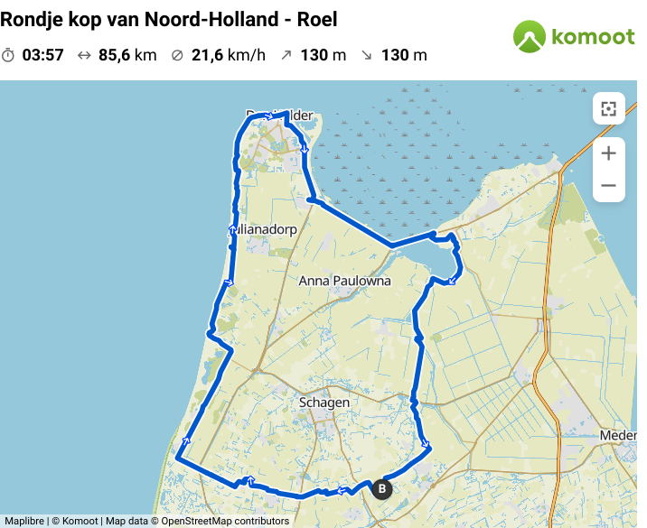 Routes racefiets Noord-Holland