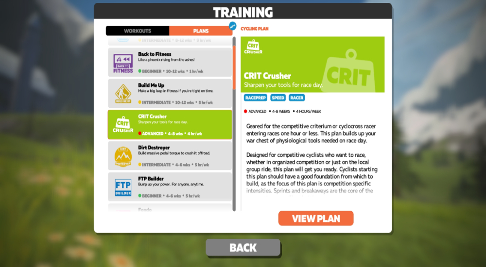 There is a wide range of training plans to choose from. Zwift has already said that there are many more plans coming soon.