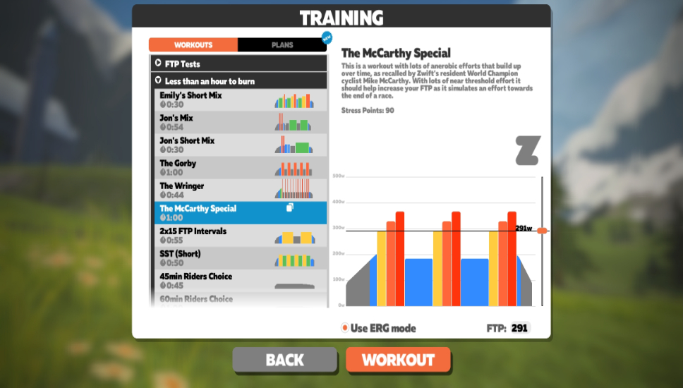 Every pre-made training plan shows you precisely what it is for.