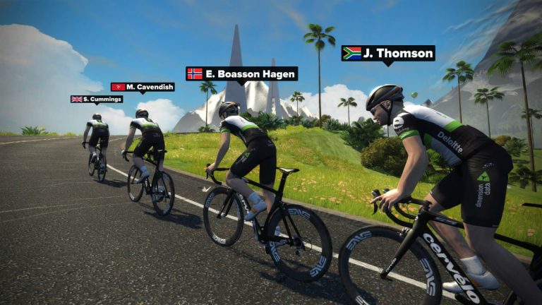 You frequently run into training pros on Zwift.