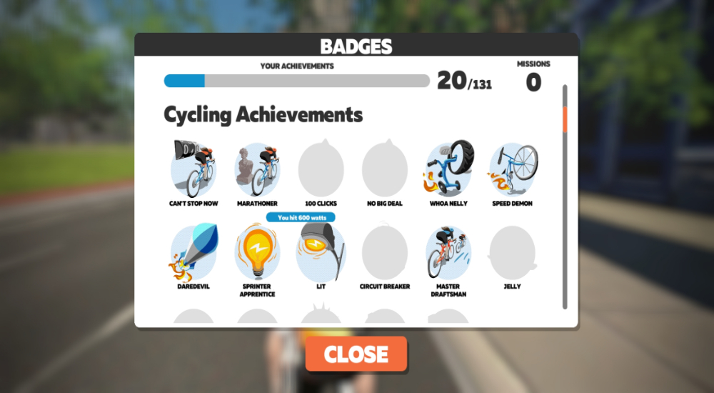 It is easy to see your achievements. Here, for example, you can see that I hit 600 watts in one ride!